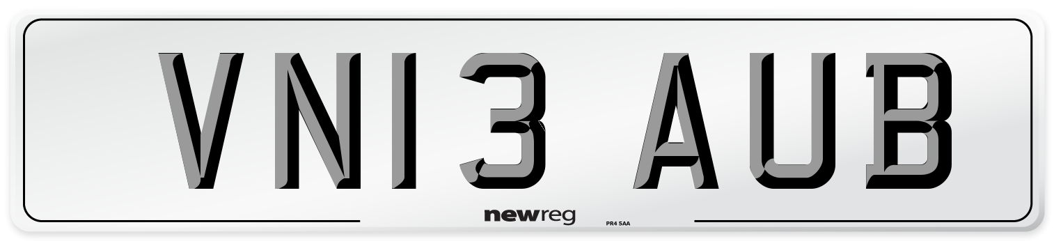 VN13 AUB Number Plate from New Reg